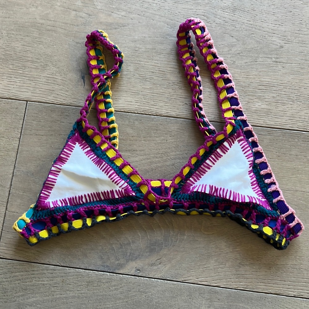 Kiini yaz white bikini top small